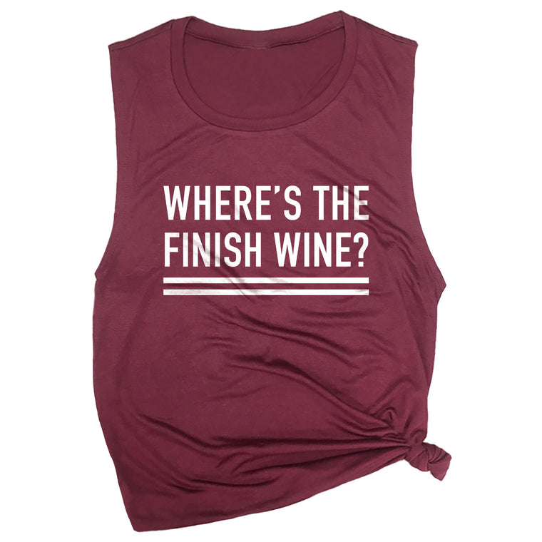 Where's the Finish Wine? Muscle Tee