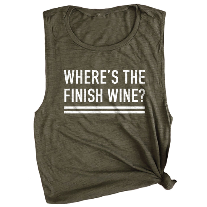 Where's the Finish Wine? Muscle Tee