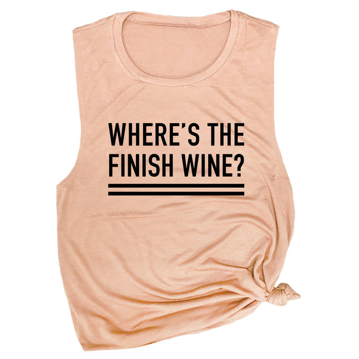 Where's the Finish Wine? Muscle Tee