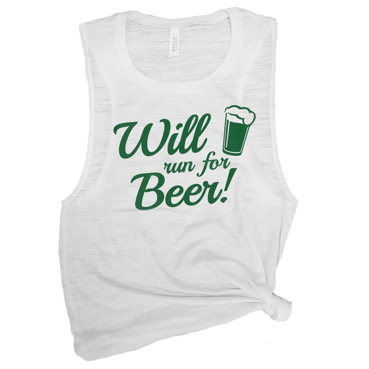 Will Run for Beer Muscle Tee