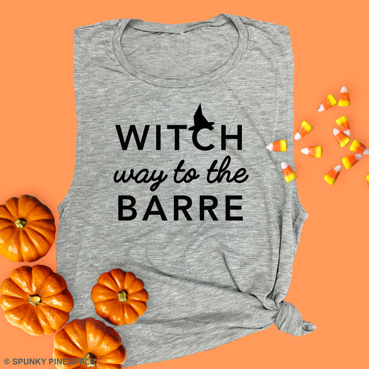 Witch Way To The Barre Muscle Tee