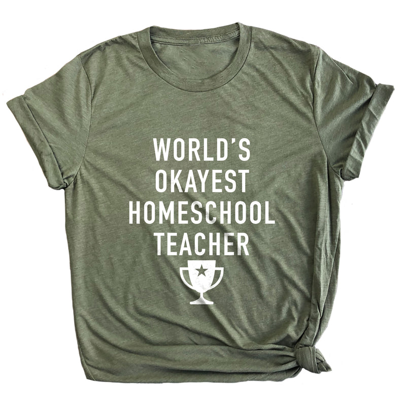 World's Okayest Homeschool Teacher Premium Unisex T-Shirt